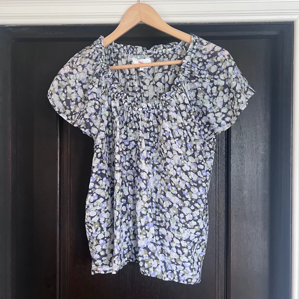 Xirena Peasant Blouse Size Small Cotton/Silk